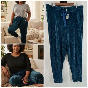 Cupio Dark Teal Cozy Soft Joggers NWT 
Women's Size 1X LoungeWear